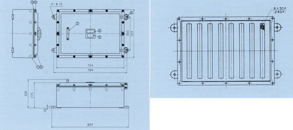 安全増防爆型接続箱 SPJB-200_外形寸法図